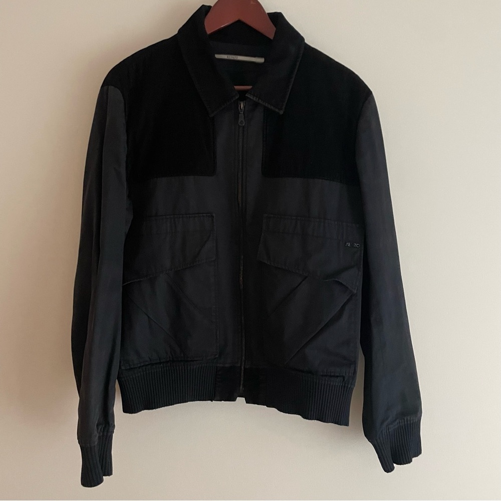 Kenzo Black Twill & Corduroy Jacket